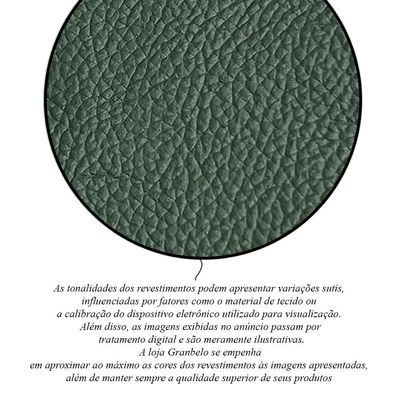 Conjunto Sala de Estar 1 Sofá Living 260cm e 2 Poltronas Stanford Chesterfield Pés Madeira Couro Verde G58 - Gran Belo