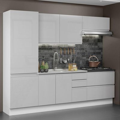 Cozinha Completa Mdf Madesa Acordes Frentes Branco Brilho