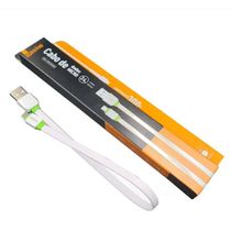 Cabo de dados 2,4A pvc flat V8/USB 1,00mt branco
