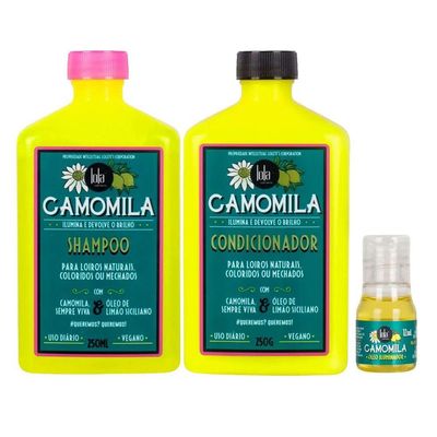 Lola Cosmetics Camomila Kit Shampoo Condicionador Óleo