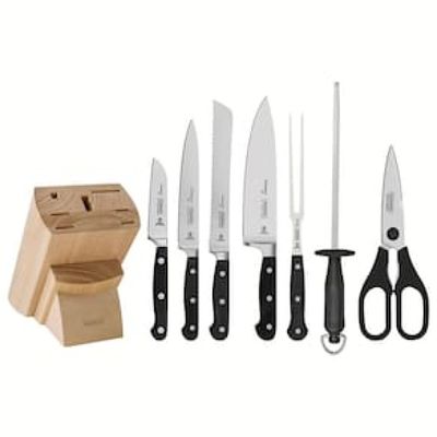 Conjunto de Facas Tramontina Century com Cepo de Madeira - 8 Peças