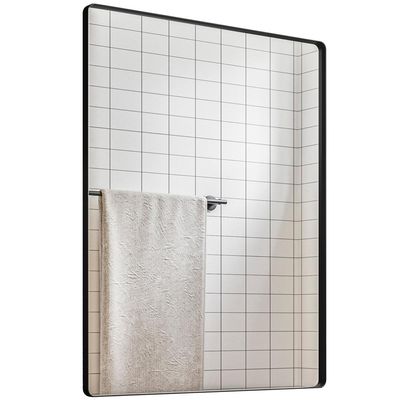 Espelho Decorativo Retangular com Moldura Aço Preto D01 90x60 cm Ibiza  - Lyam Decor