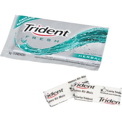 Chiclete Trident Adams 8g Herbal Fresh