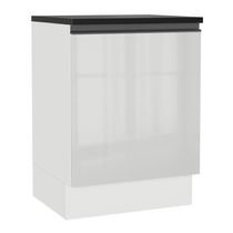 Balcão Acordes 100% Mdf 60cm 1 Porta Frente Branco Brilho
