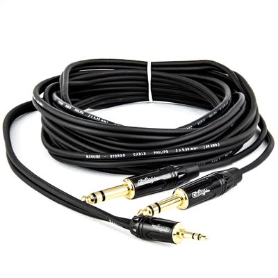 Cabo Adaptador P2 Para 2 P10 Estéreo - 2 Metros