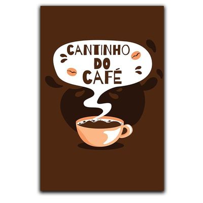 Kit Placas Quadros Decorativos 3 Peça 20x30 Cantinho Do Café