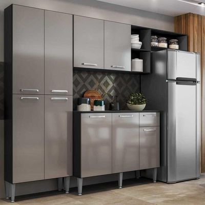 Cozinha Compacta com Armário e Balcão com Tampo Pequim