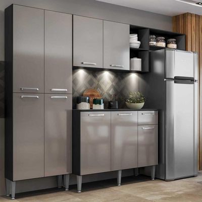 Cozinha Compacta com Armário e Balcão com Tampo Pequim
