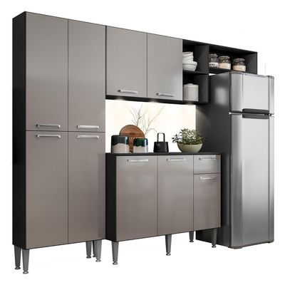 Cozinha Compacta com Armário e Balcão com Tampo Pequim