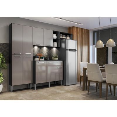 Cozinha Compacta com Armário e Balcão com Tampo Pequim