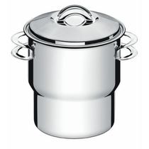 Cuscuzeira Tramontina Solar em Aço Inox com Tampa e Alças 14 cm 2,2 L