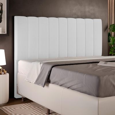 Cabeceira Cama Box Casal Queen 160 cm Dália W01 Facto Branco - Lyam Decor