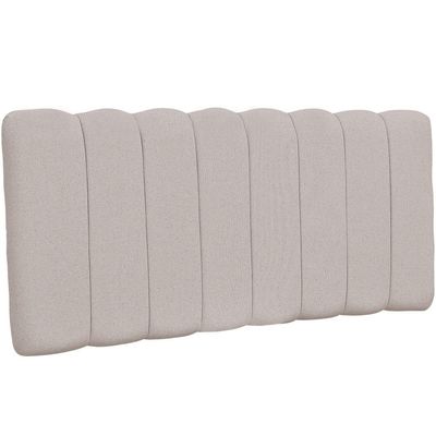 Cabeceira Cama Box Painel Casal 140 cm Dubai W01 Linho Bege - Lyam Decor