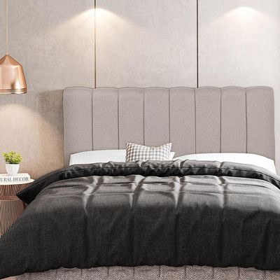 Cabeceira Cama Box Painel Casal 140 cm Dubai W01 Linho Bege - Lyam Decor