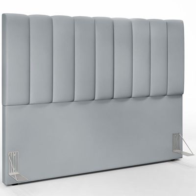 Cabeceira Cama Box Casal Queen 160 cm Dália W01 Suede Cinza - Lyam Decor