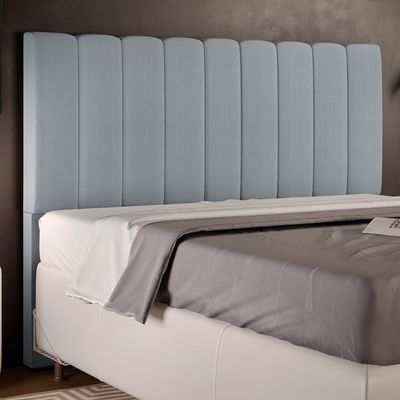 Cabeceira Cama Box Casal Queen 160 cm Dália W01 Suede Cinza - Lyam Decor