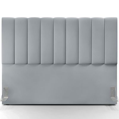 Cabeceira Cama Box Casal Queen 160 cm Dália W01 Suede Cinza - Lyam Decor