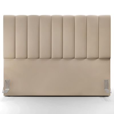Cabeceira Cama Box Casal Queen 160 cm Dália W01 Suede Bege - Lyam Decor