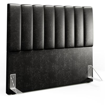 Kit Cabeceira Cama Box Casal 140cm Calçadeira Recamier Baú Dália W01 Couríssimo Preto - Lyam Decor