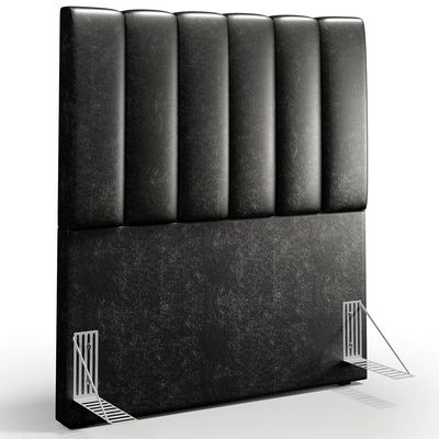 Cabeceira Cama Box Solteiro 100 cm Dália W01 Couríssimo Preto - Lyam Decor