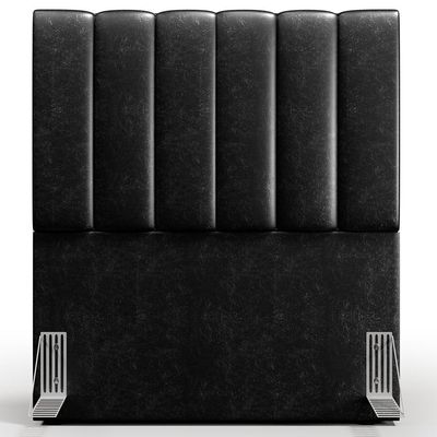 Cabeceira Cama Box Solteiro 100 cm Dália W01 Couríssimo Preto - Lyam Decor