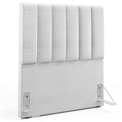 Cabeceira Cama Box Painel Solteiro 100 Cm Dália W01 Facto Cinza Metalizado - Lyam Decor