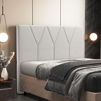 Cabeceira Cama Box Casal Queen 160 cm Aurora W01 Linho Champagne - Lyam Decor