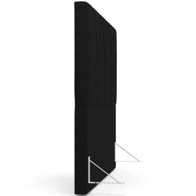 Cabeceira Cama Box Casal Queen 160 cm Aurora W01 Suede Preto - Lyam Decor