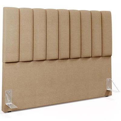 Cabeceira Cama Box Casal King 195 cm Dália W01 Linho Bege Escuro - Lyam Decor