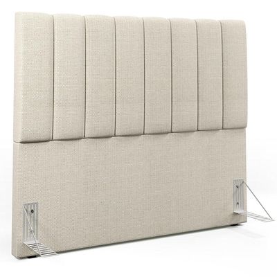 Kit Cabeceira Cama Box Casal 140cm E Calçadeira Recamier Baú Dália W01 Linho Champagne - Lyam Decor