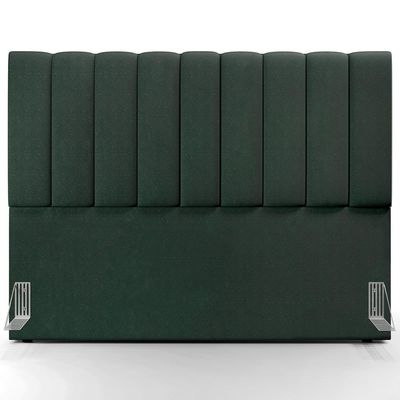 Cabeceira Cama Box Casal King 195 cm Dália W01 Linho Verde Musgo - Lyam Decor