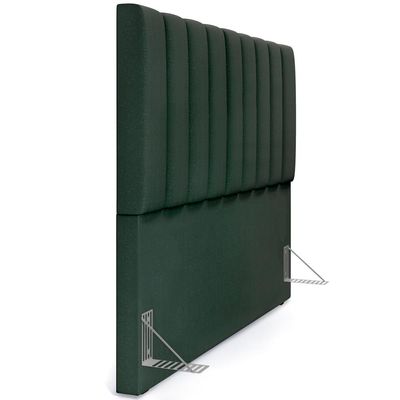 Cabeceira Cama Box Casal King 195 cm Dália W01 Linho Verde Musgo - Lyam Decor