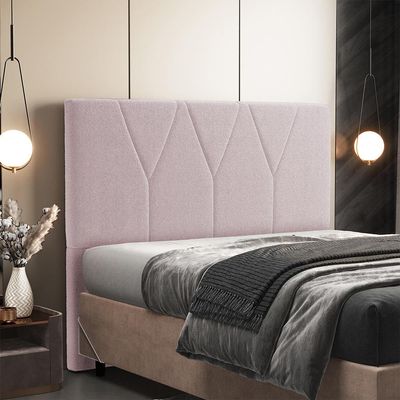 Cabeceira Cama Box Casal 140 cm Aurora W01 Bouclê Rosê - Lyam Decor