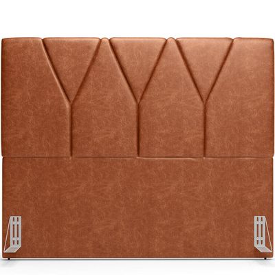 Cabeceira Cama Box Casal King 195 cm Aurora W01 Couríssimo Camel - Lyam Decor