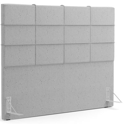 Kit Cabeceira Cama Box Queen 160cm com Calçadeira Roma W01 Linho Cinza - Lyam