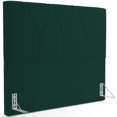 Cabeceira Cama Box Casal King 195 cm Aurora W01 Bouclê Verde - Lyam Decor