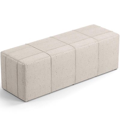 Kit Cabeceira Cama Box Queen 160cm com Calçadeira Roma W01 Linho Cru - Lyam