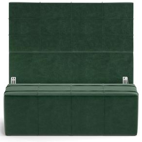 Kit Cabeceira Cama Box King 195cm com Calçadeira Roma W01 Couríssimo Verde - Lyam