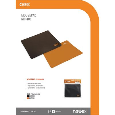 Mousepad EVA Oex MP100 Preto