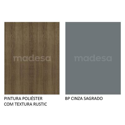 Paneleiro com 3 Portas Cinza Agata Madesa
