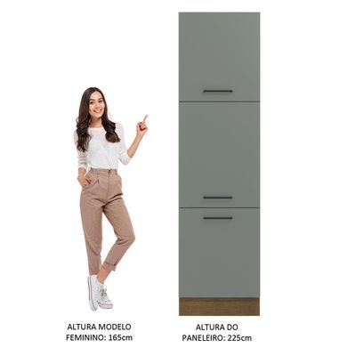 Paneleiro com 3 Portas Cinza Agata Madesa