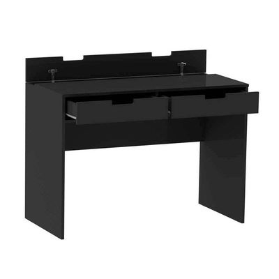 Conjunto de Mesa New com Cadeira de Escritório Diretor Giratória Lauren Preta