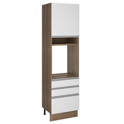 Torre Quente 1 Porta 3 Gavetas Glamy Rustic Branco Madesa