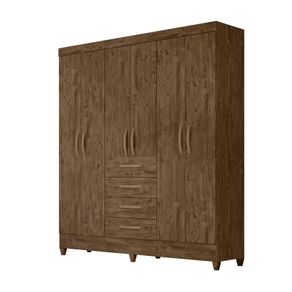 Guarda Roupa 6 Portas New Avaí Castanho Wood 896331 Moval