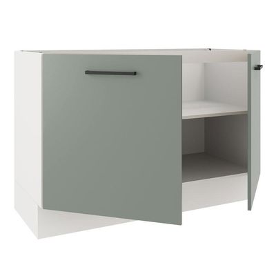 Balcão de Pia Madesa Agata 2 Portas - Branco/Cinza