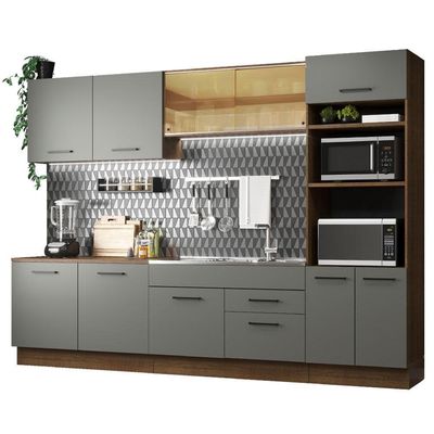 Cozinha Completa Agata Rustic/Cinza Madesa