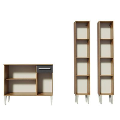 Cozinha Compacta Emilly Front Rustic/preto Madesa