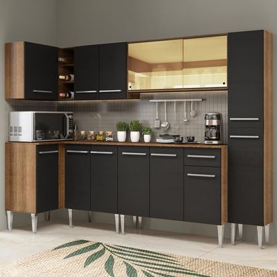 Cozinha Completa de Canto Emilly Wave Madesa