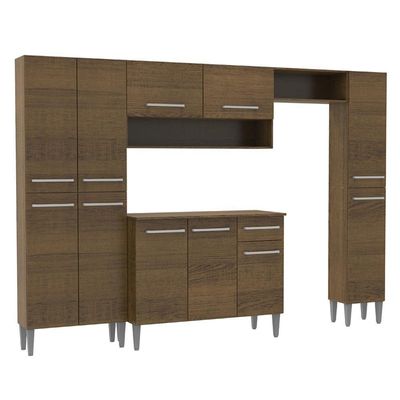 Cozinha Completa Emilly Rustic com Armário e Balcão Madesa