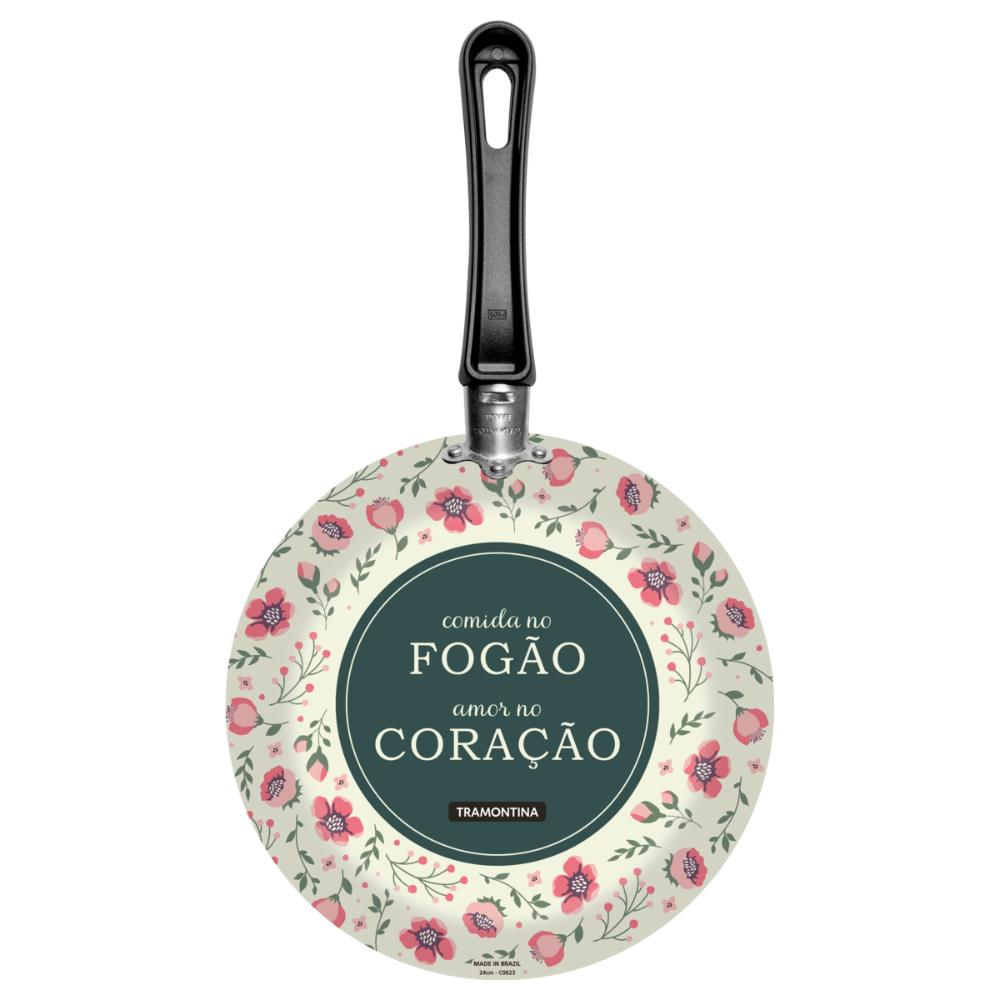 Frigideira Tramontina em Alumínio com Revestimento Interno em Antiaderente Starflon Max e Externo Siliconado 24 cm 1,2 L